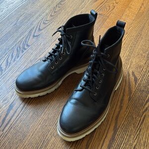 Cole Haan GrandOS American Classic Mens 11W Black Leather Casual Plain Toe Boot